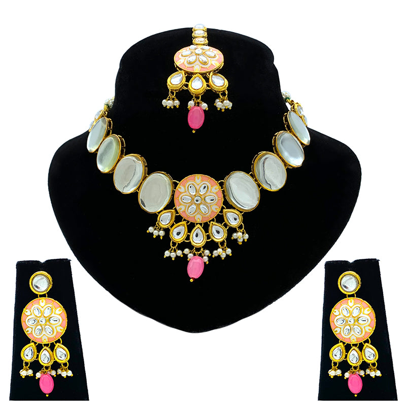 Sujwel Necklace Set with Earrings, for Girls and Women (08-0515)