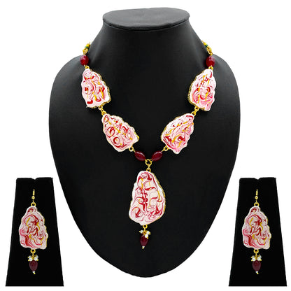 Sujwel Necklace Set with Earrings, for Girls and Women (08-0505)