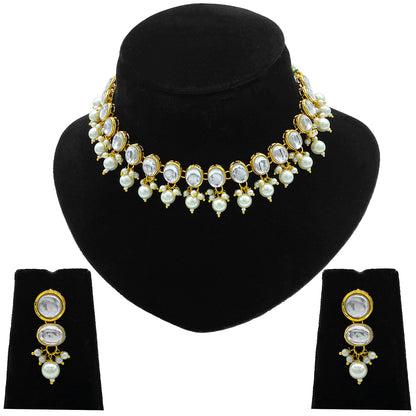 Sujwel Necklace Set with Earrings, for Girls and Women (08-0517)