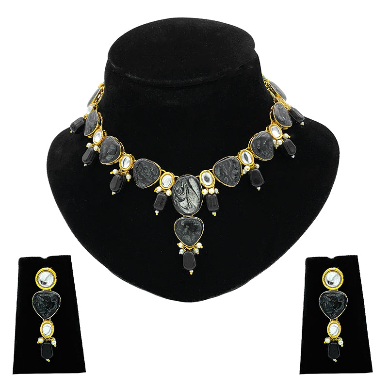 Sujwel Necklace Set with Earrings, for Girls and Women (08-0516)