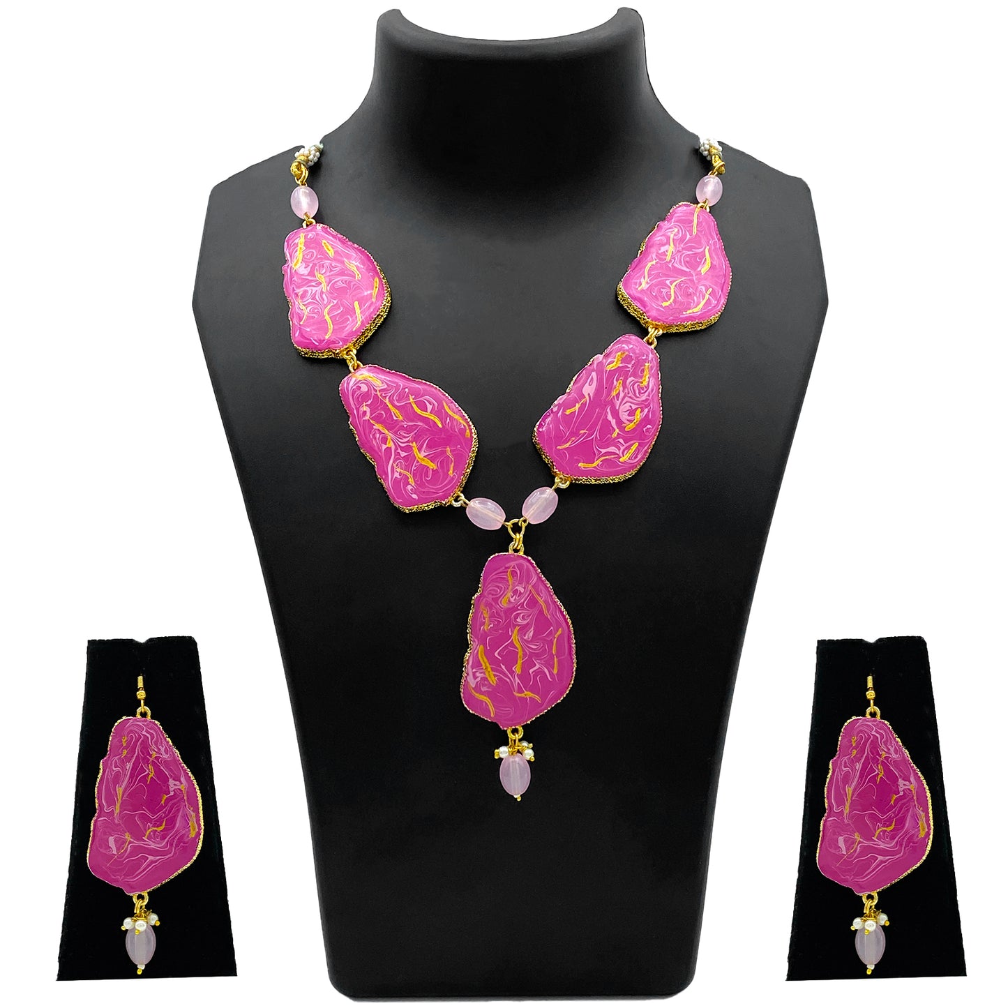 Sujwel Necklace Set with Earrings, for Girls and Women (08-0519)