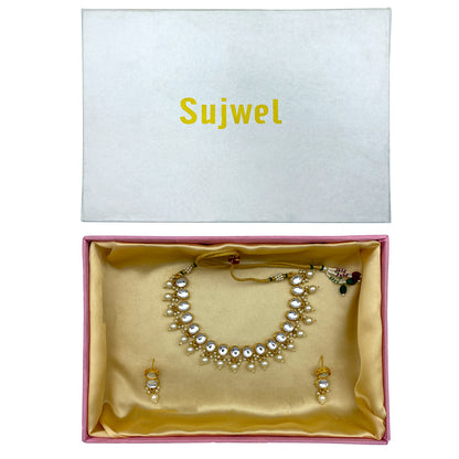 Sujwel Necklace Set with Earrings, for Girls and Women (08-0517)