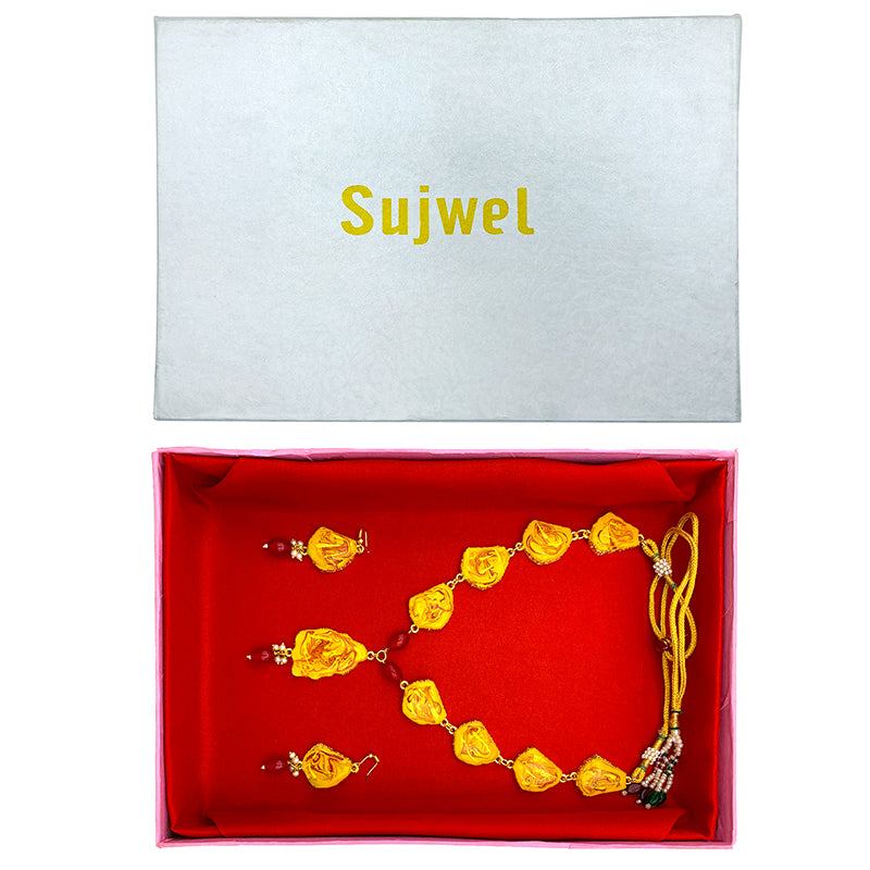 Sujwel Necklace Set with Earrings, for Girls and Women (08-0512)