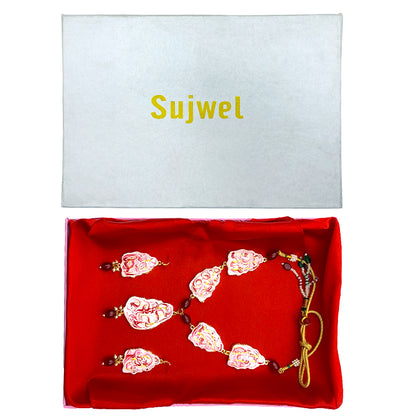 Sujwel Necklace Set with Earrings, for Girls and Women (08-0505)