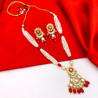 Sujwel Kundan Meenakari Mala Set (08-0484)