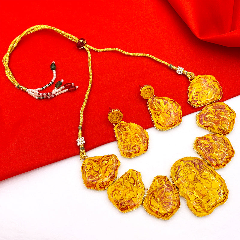 Sujwel Necklace Set with Earrings, for Girls and Women (08-0513)