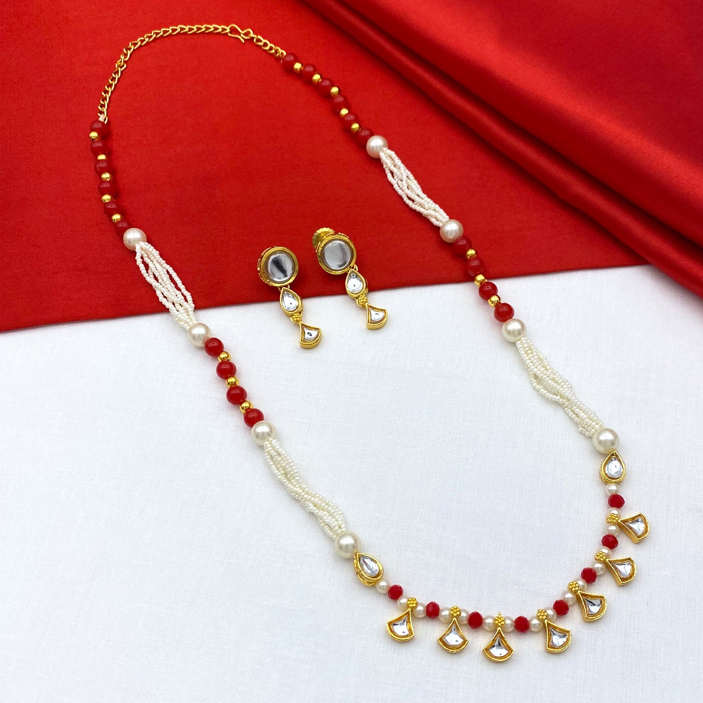 Sujwel Kundan Jewellery Set (08-0542)