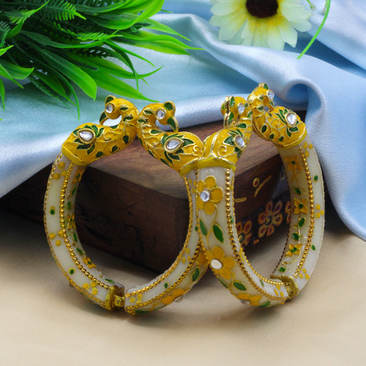Peacock Antique Gold Plated Bangles for Women (SUJ11-104)