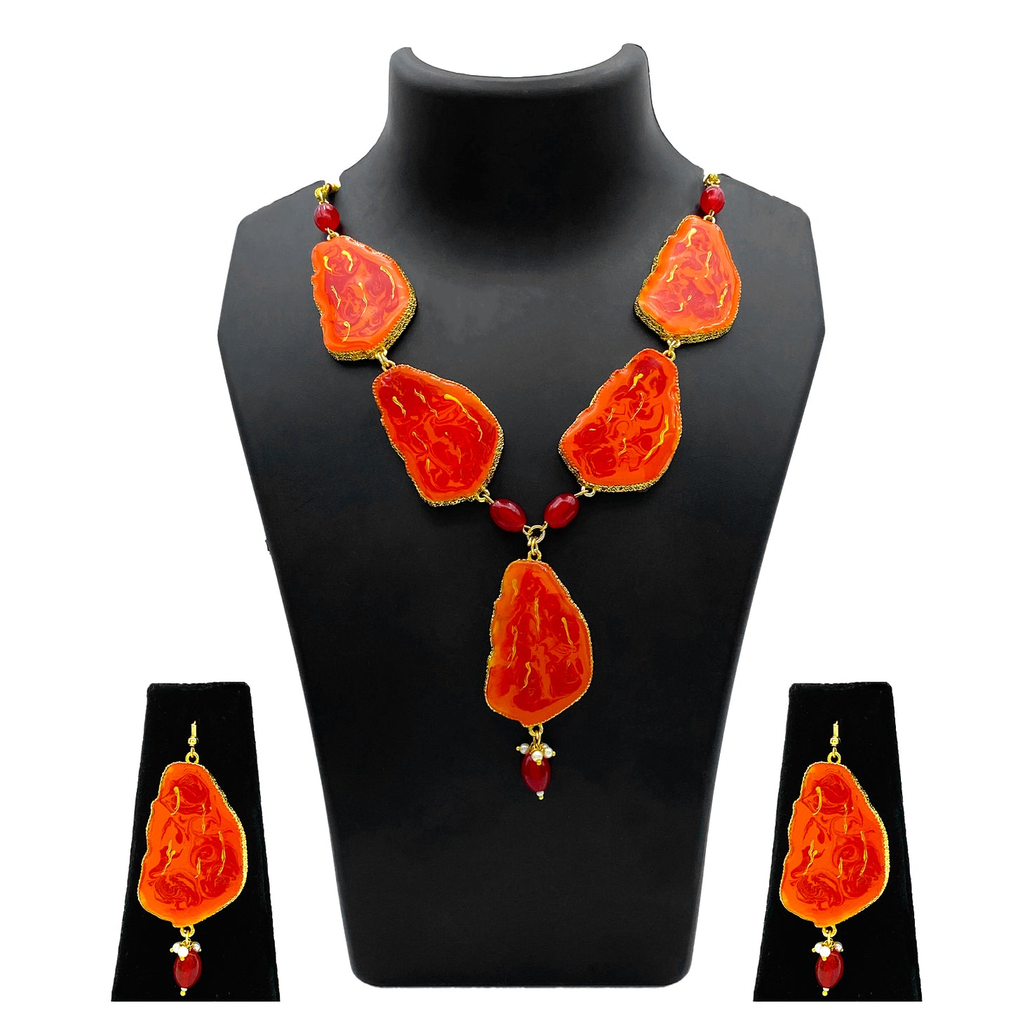 Sujwel Necklace Set with Earrings, for Girls and Women (08-0519)