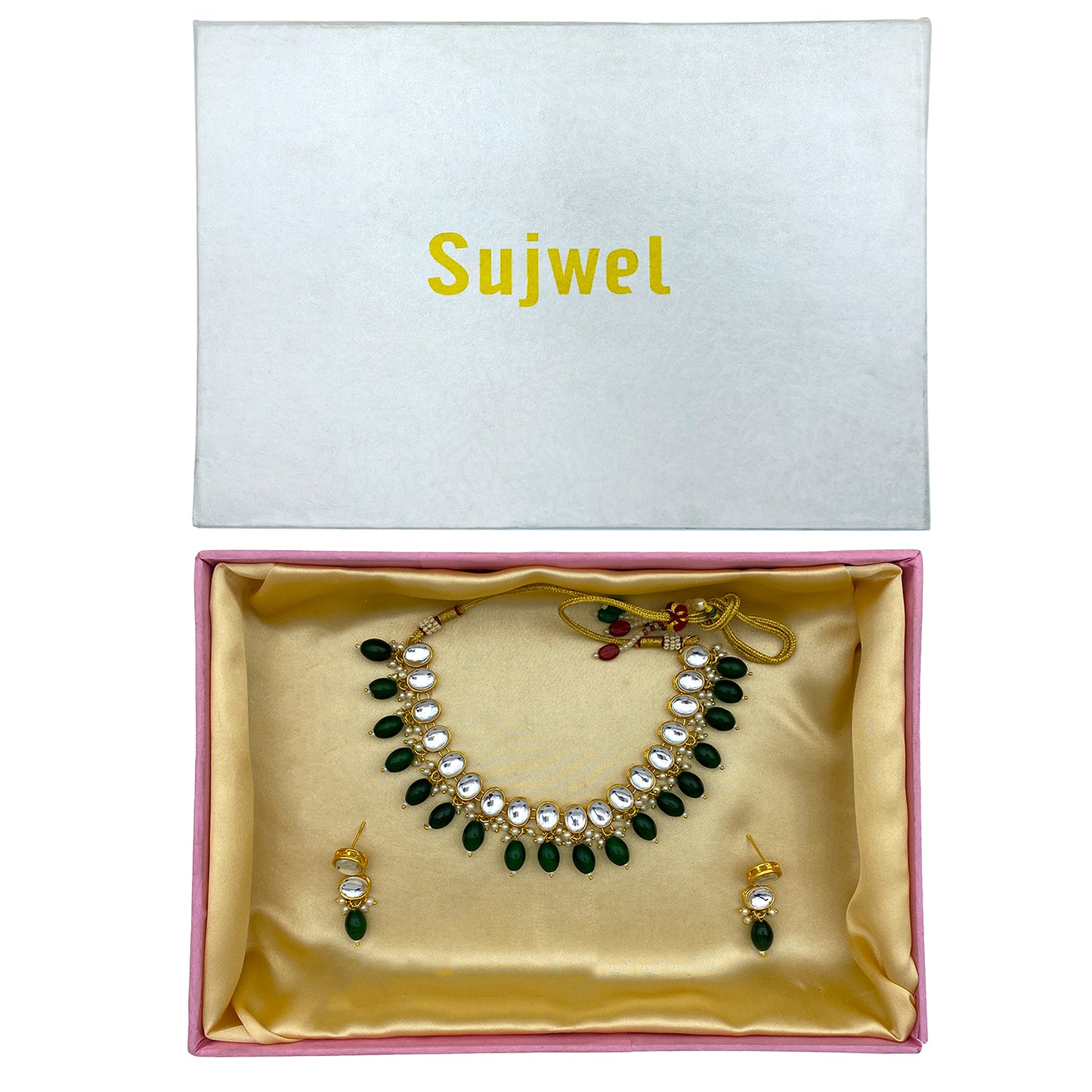 Sujwel Necklace Set with Earrings, for Girls and Women (08-0517)