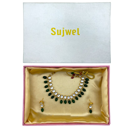 Sujwel Necklace Set with Earrings, for Girls and Women (08-0517)