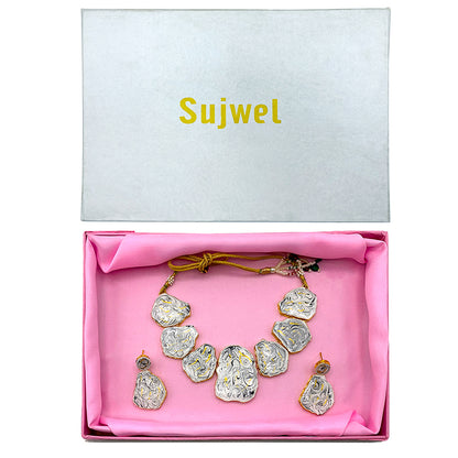 Sujwel Necklace Set with Earrings, for Girls and Women (08-0513)