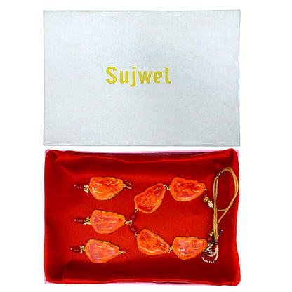 Sujwel Necklace Set with Earrings, for Girls and Women (08-0519)