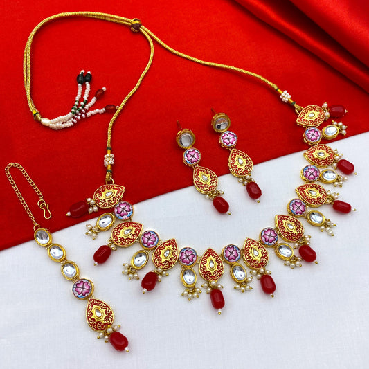 Sujwel Kundan Jewellery Set (08-0543)