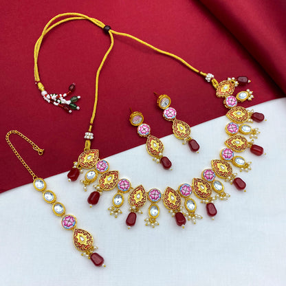 Sujwel Kundan Jewellery Set (08-0543)