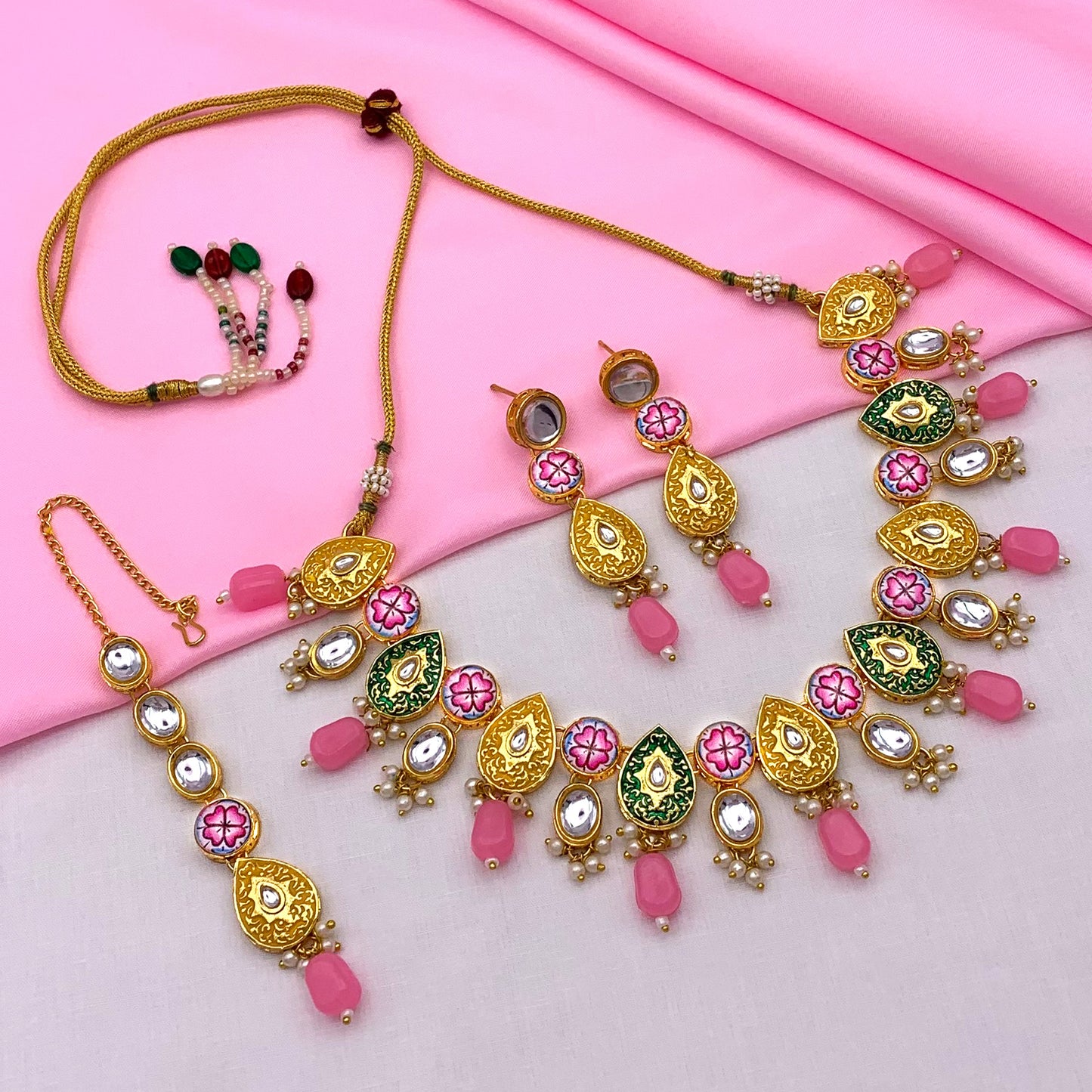 Sujwel Kundan Jewellery Set (08-0543)