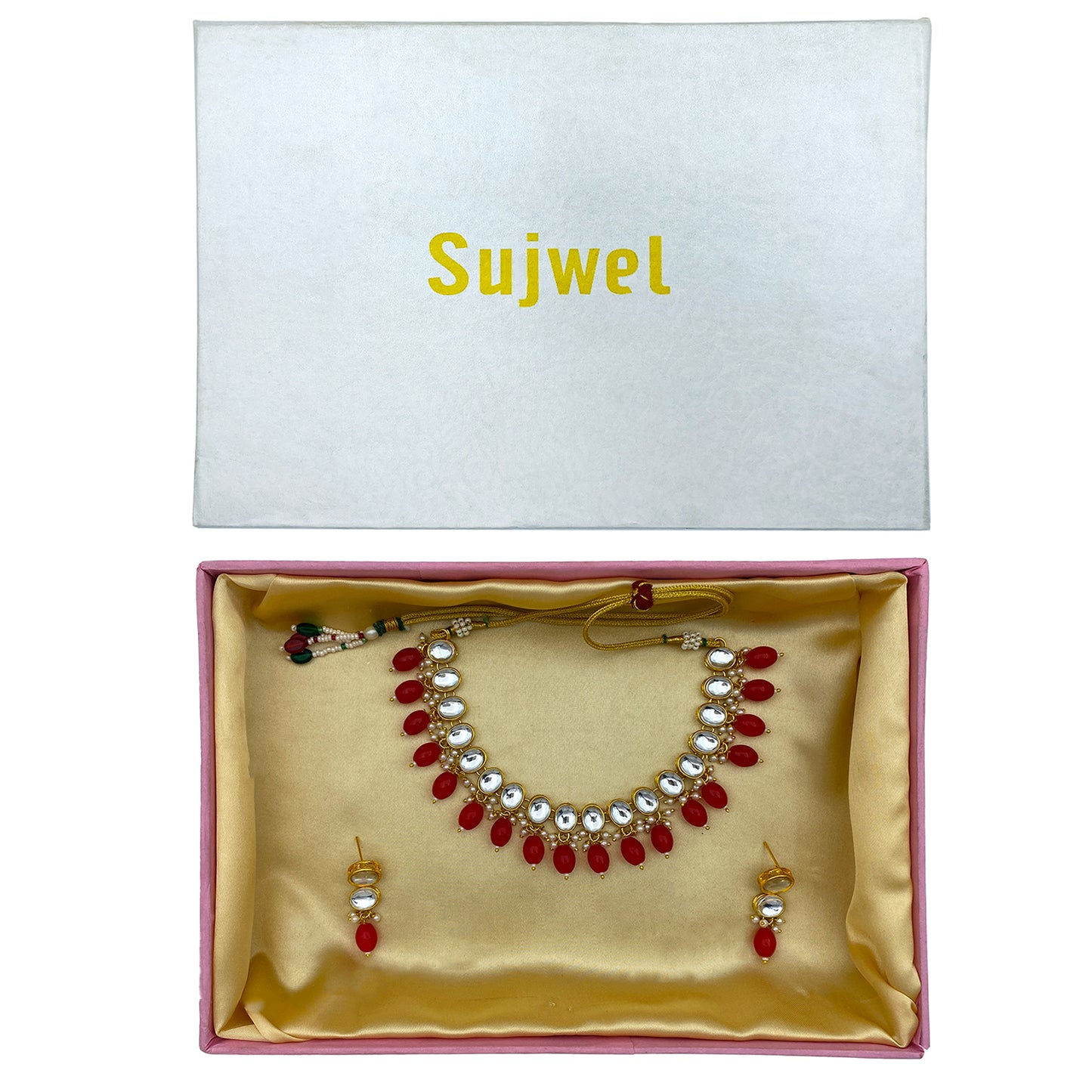 Sujwel Necklace Set with Earrings, for Girls and Women (08-0517)