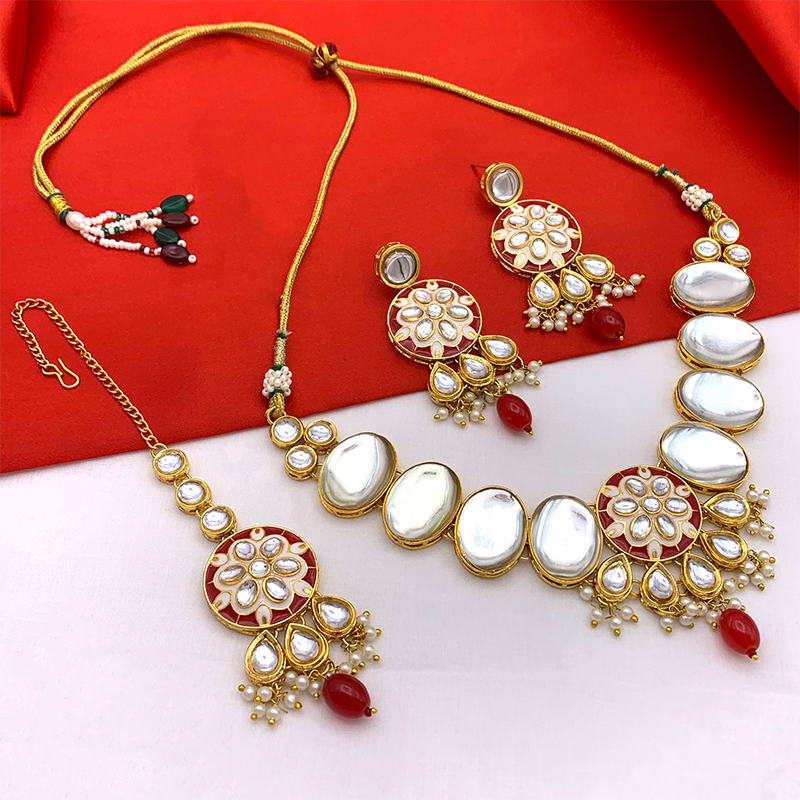 Sujwel Necklace Set with Earrings, for Girls and Women (08-0515)