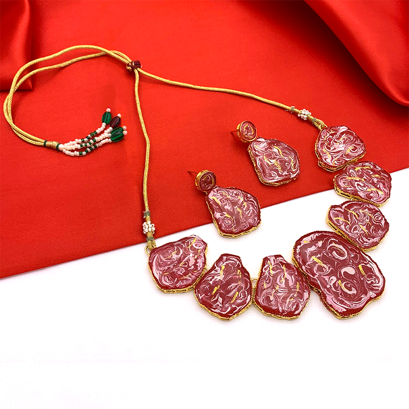 Sujwel Necklace Set with Earrings, for Girls and Women (08-0513)