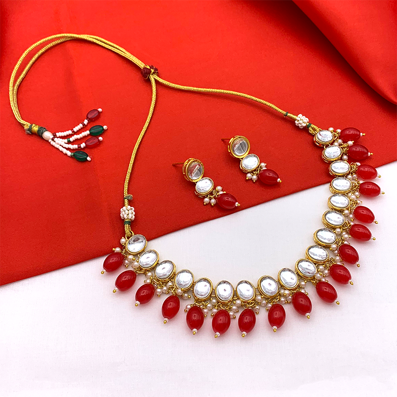 Sujwel Necklace Set with Earrings, for Girls and Women (08-0517)