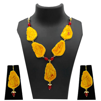 Sujwel Necklace Set with Earrings, for Girls and Women (08-0519)