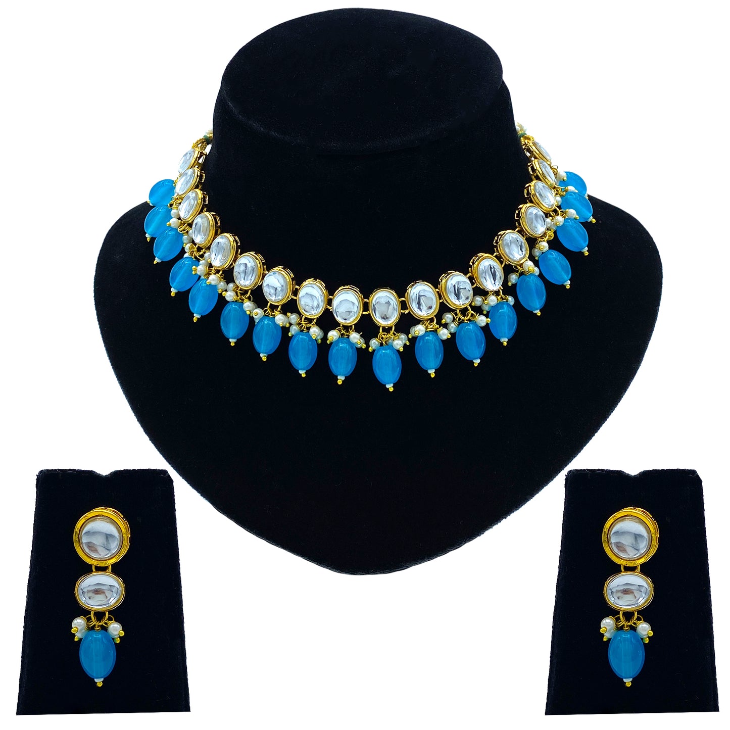 Sujwel Necklace Set with Earrings, for Girls and Women (08-0517)