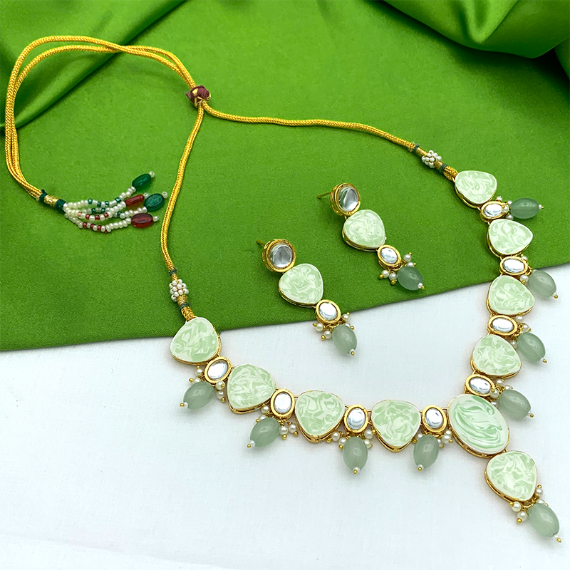 Sujwel Necklace Set with Earrings, for Girls and Women (08-0516)