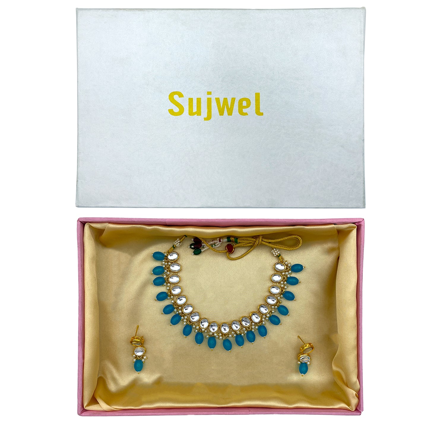 Sujwel Necklace Set with Earrings, for Girls and Women (08-0517)