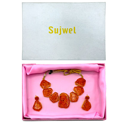 Sujwel Necklace Set with Earrings, for Girls and Women (08-0513)