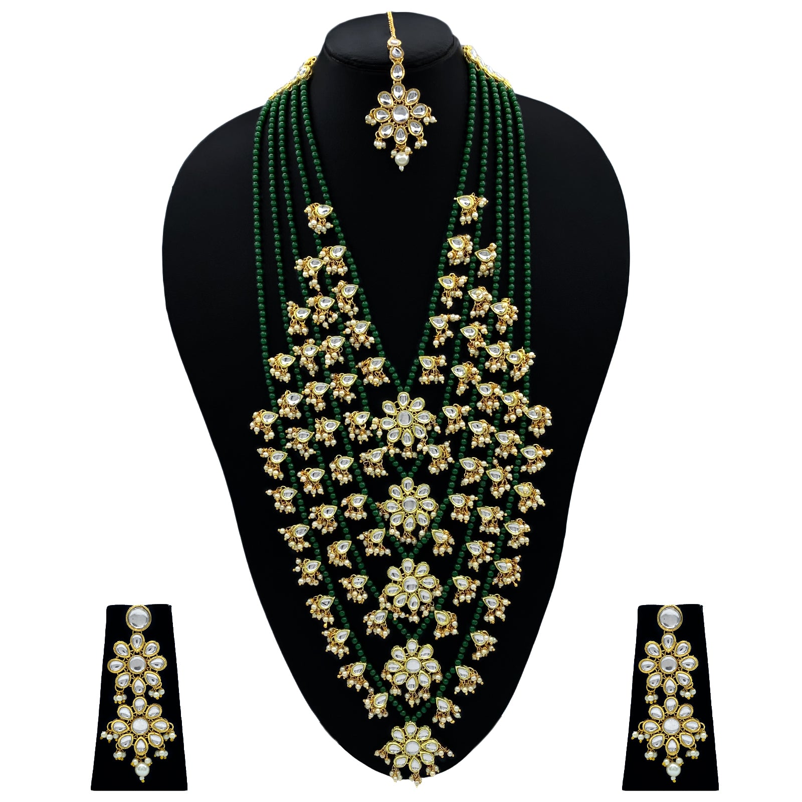 Kundan Long Necklace Design Artificial Sujwel Gold Plated Kundan