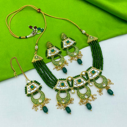 Sujwel Kundan Jewellery Set (08-0545)