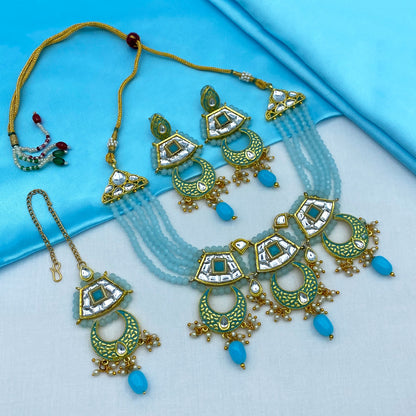 Sujwel Kundan Jewellery Set (08-0545)