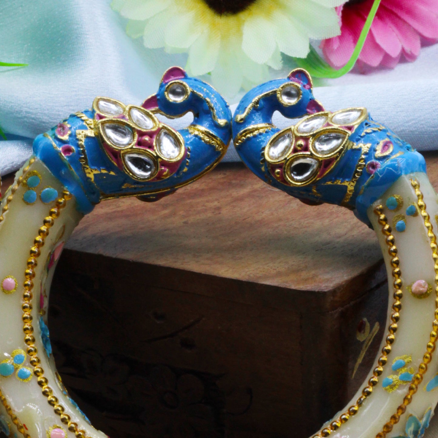 Kundan Meenakari kada for Woman - Free size (SUJ12-0101)