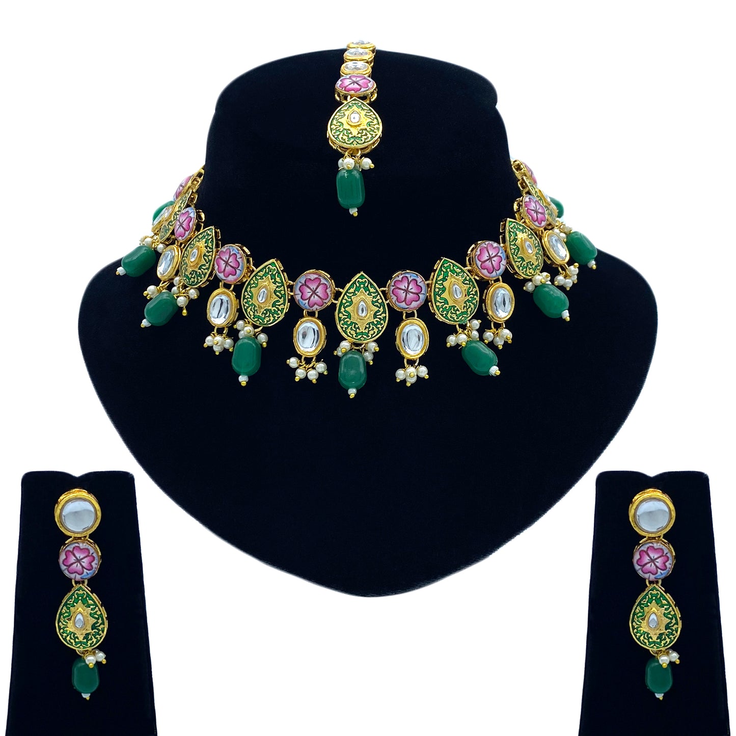 Sujwel Kundan Jewellery Set (08-0543)