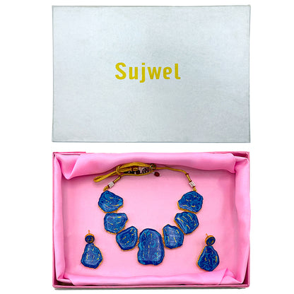 Sujwel Necklace Set with Earrings, for Girls and Women (08-0513)