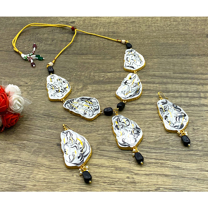 Sujwel Necklace Set with Earrings, for Girls and Women (08-0519)