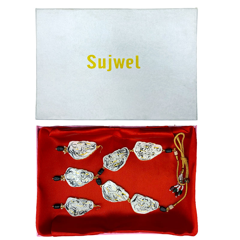 Sujwel Necklace Set with Earrings, for Girls and Women (08-0519)