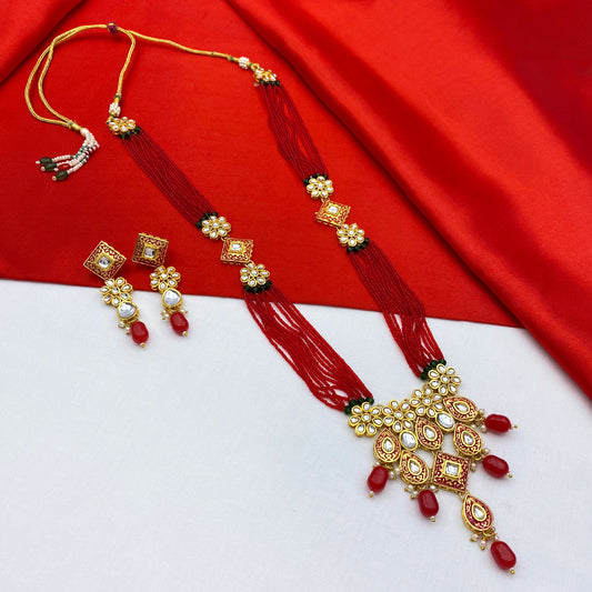 Sujwel Kundan Jewellery Set (08-0546)