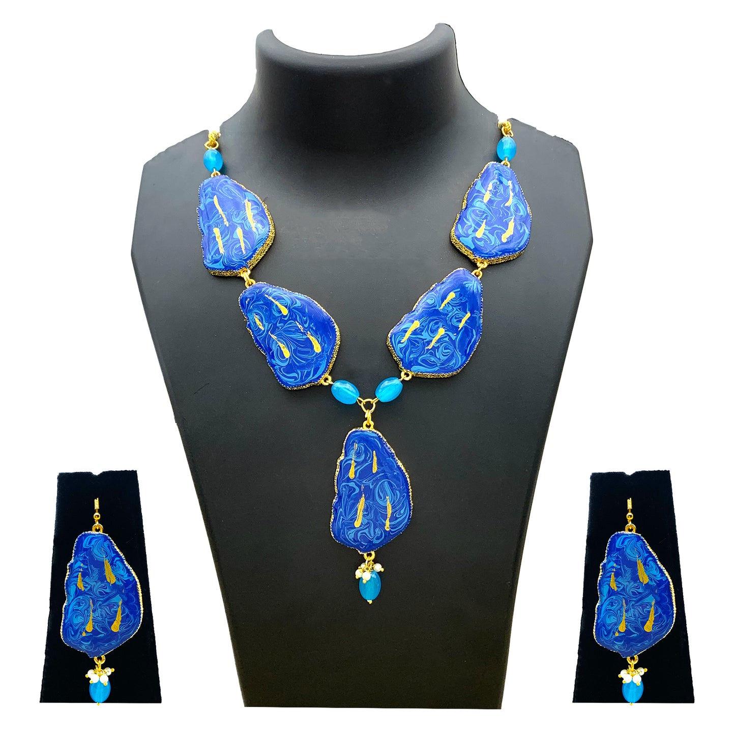 Sujwel Necklace Set with Earrings, for Girls and Women (08-0519)