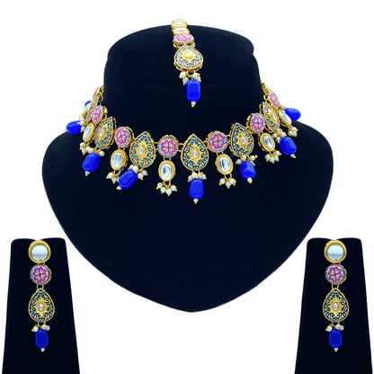 Sujwel Kundan Jewellery Set (08-0543)