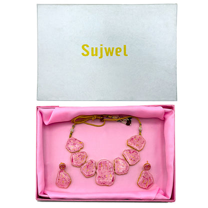 Sujwel Necklace Set with Earrings, for Girls and Women (08-0513)