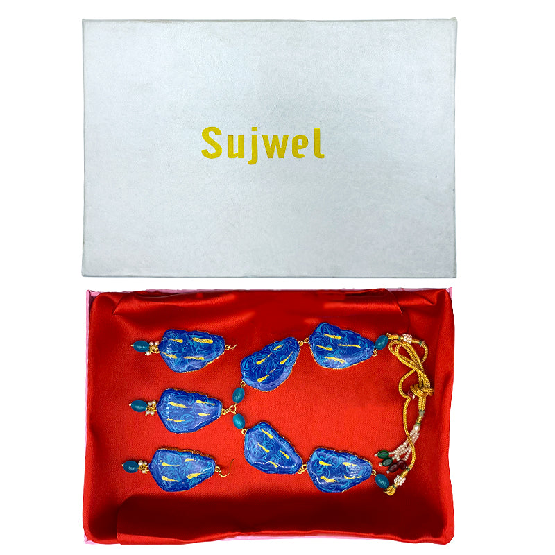 Sujwel Necklace Set with Earrings, for Girls and Women (08-0519)