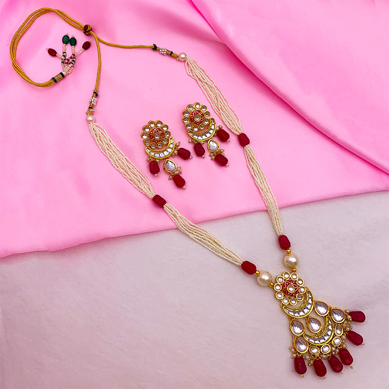 Sujwel Kundan Meenakari Mala Set (08-0484)