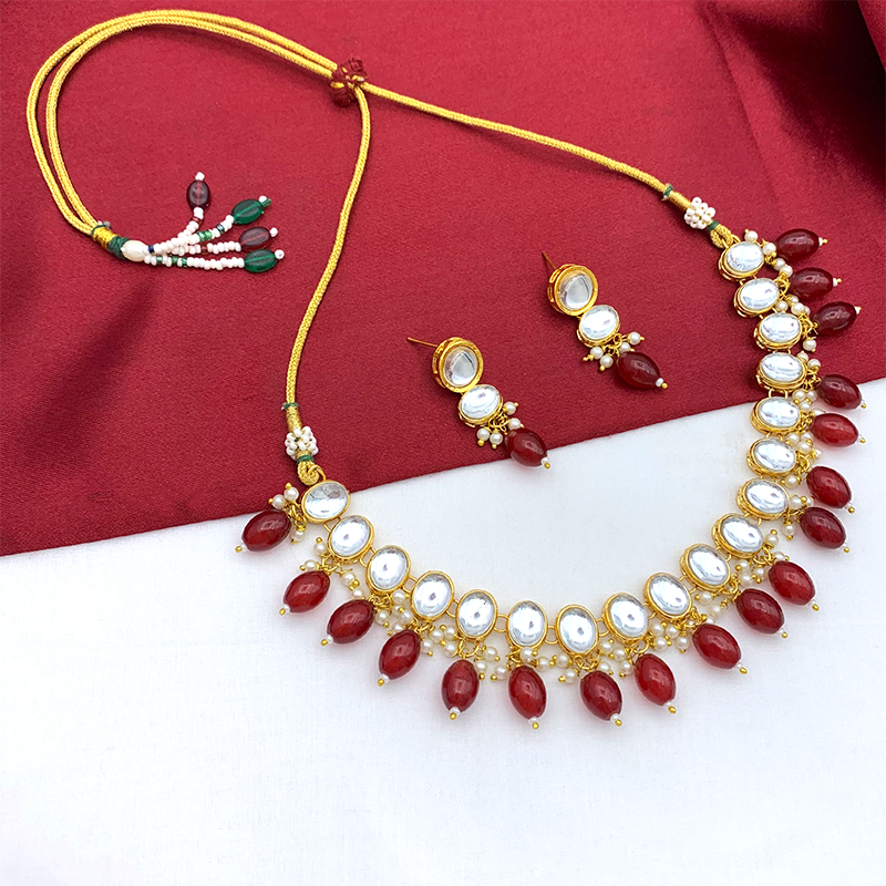 Sujwel Necklace Set with Earrings, for Girls and Women (08-0517)