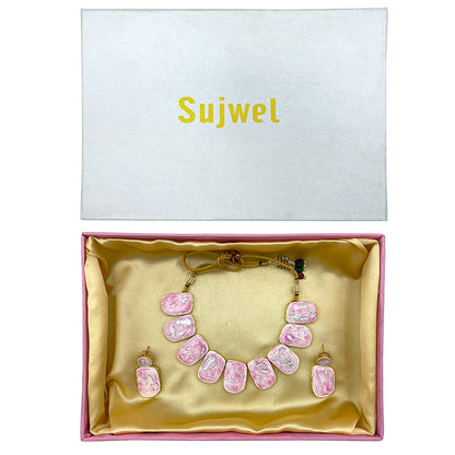 Sujwel Necklace Set with Earrings, for Girls and Women (08-0497)