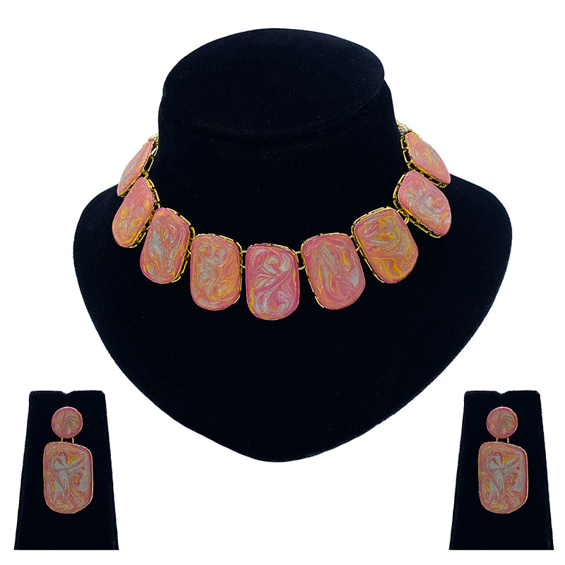 Sujwel Necklace Set with Earrings, for Girls and Women (08-0497)