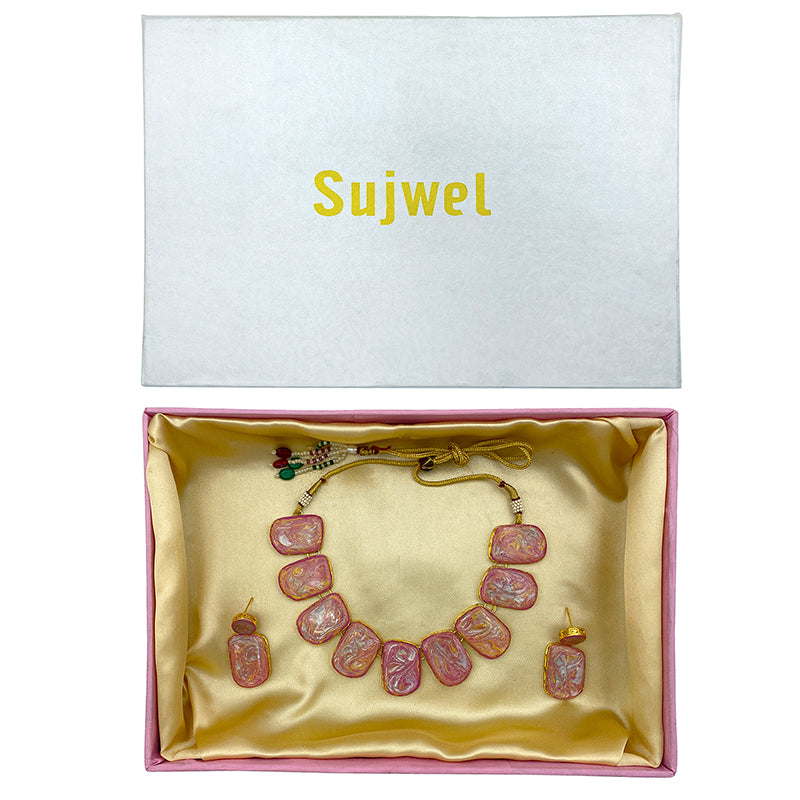 Sujwel Necklace Set with Earrings, for Girls and Women (08-0497)