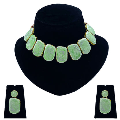 Sujwel Necklace Set with Earrings, for Girls and Women (08-0497)