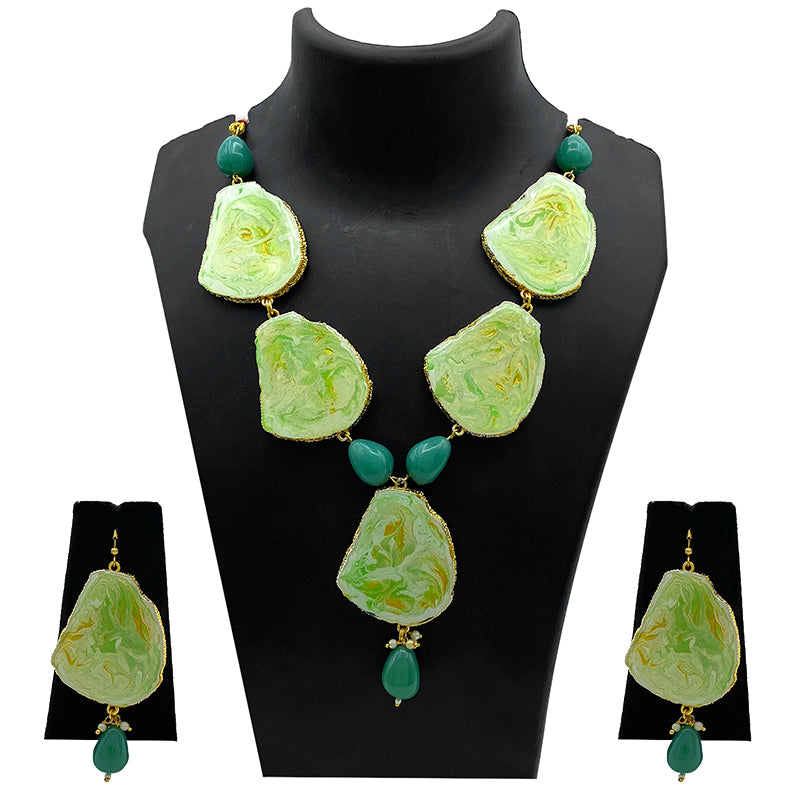 Sujwel Necklace Set with Earrings, for Girls and Women (08-0498)