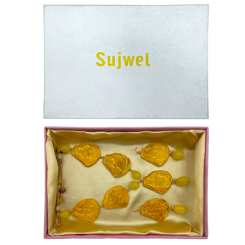 Sujwel Necklace Set with Earrings, for Girls and Women (08-0498)